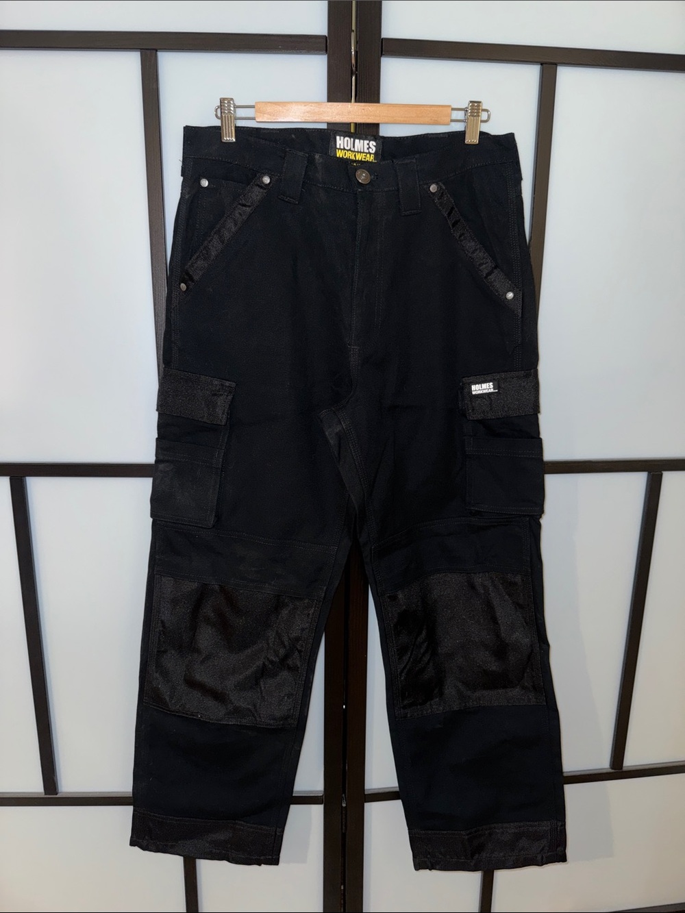 Men's Holmes Workwear Black Cargo Utility Pants - Size 32x30